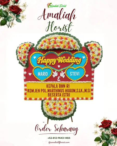 Papan Bunga Pernikahan Bendomungal